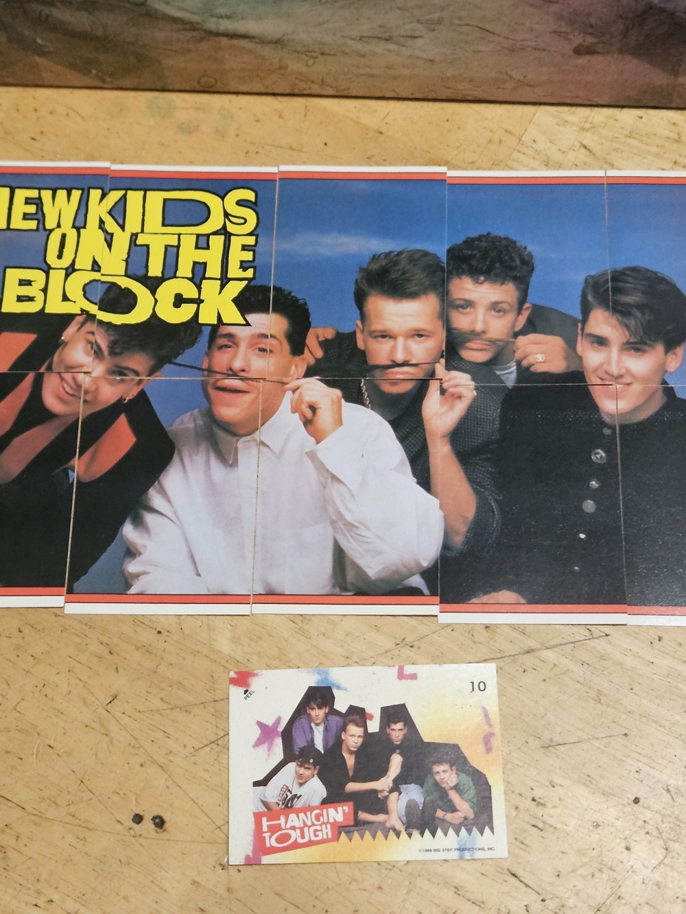 Vintage 1989 Topps New Kids on the Block collectible Stickers Poster